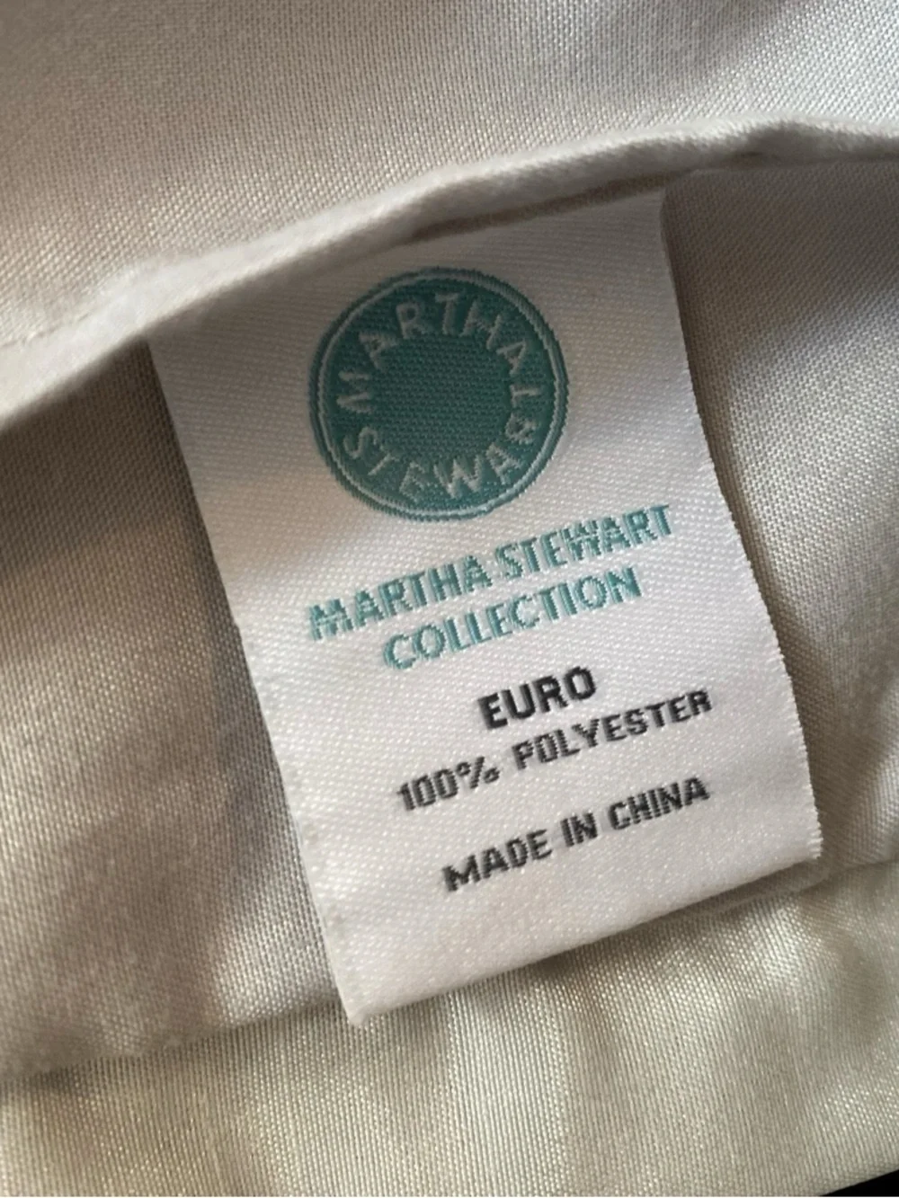 Martha Stewart Silver and Tan Euro Shams, Set of 2
